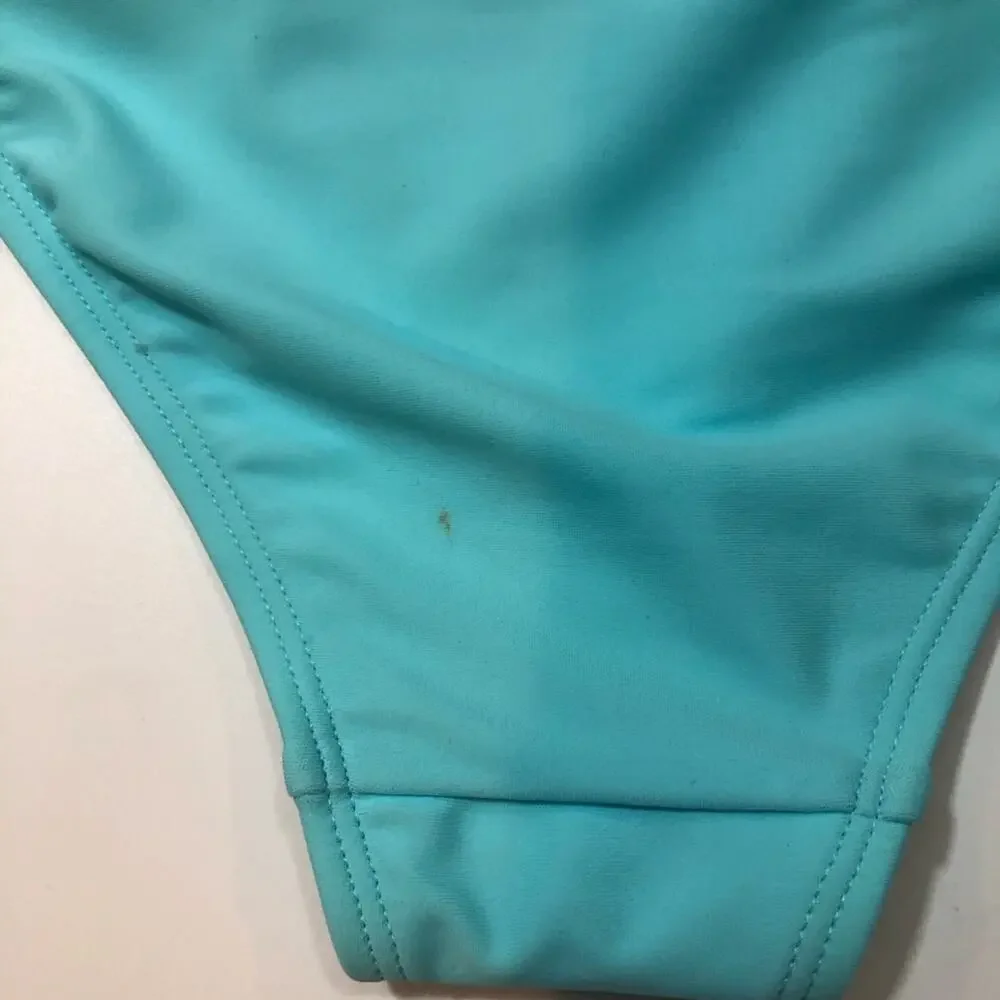 Salt + Cove Blue Smocked Bikini swim Bottom